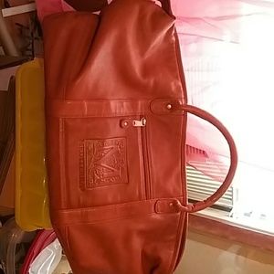 Vintage  ladies leather satchel with handles